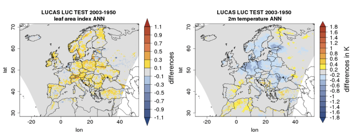 LANDMATE Fig1 Differences in annually averaged leaf area index 